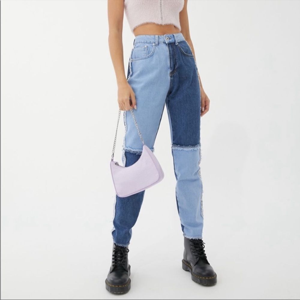 Urban outfitters ragged mom patchwork jeans 32 - Picture 4 of 11